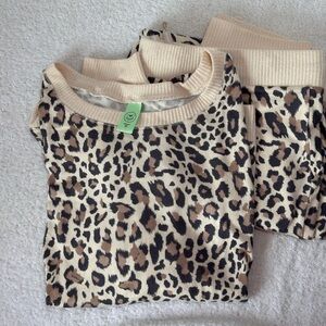 Honeydew Intimates Leopard Print Pajama Set - Brown and Cream